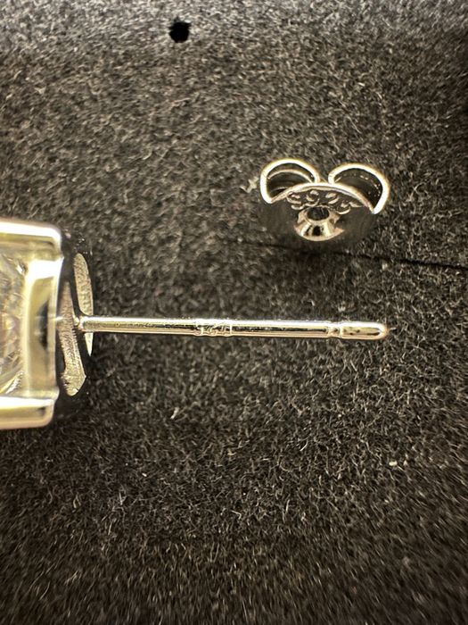 Cercei argint cu Moissanite 1 carat