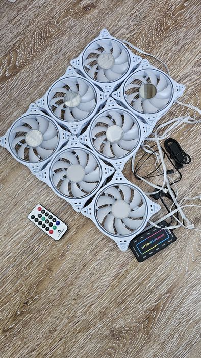 Set 7 ventilatoare ARGB 120mm