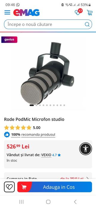 RODE PodMic  microfon studio inregistrari
