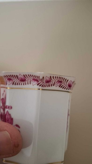 Ceasca si farfurioara marca Herend - Apponyi Purpur (Raspberry/Purple)