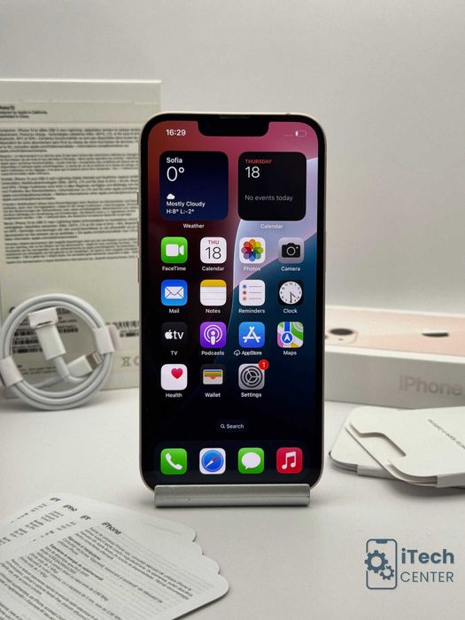 iPhone 13, 128GB, Pink, 100% батерия, КАТО НОВ, 1г. ГАРАНЦИЯ!