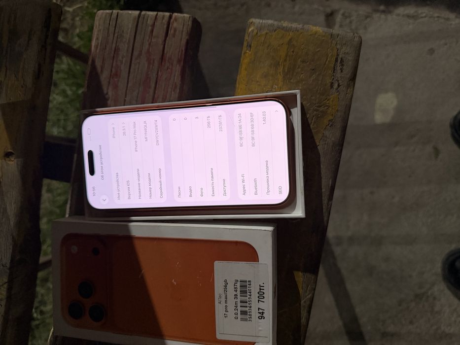 iPhone 17-й Pro Max 256 ГБ ёмкость 100%
