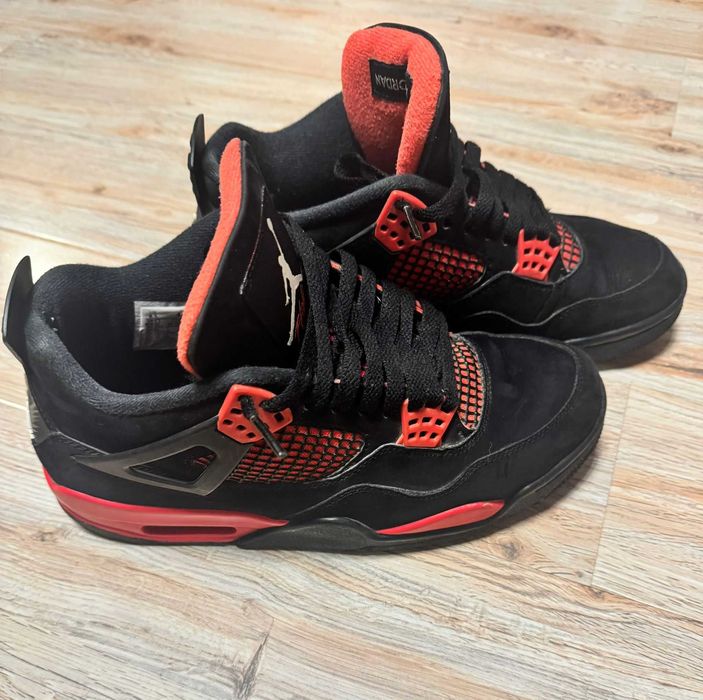 Adidasi Air Jordan 4 Retro Red Thunder MARIME 42