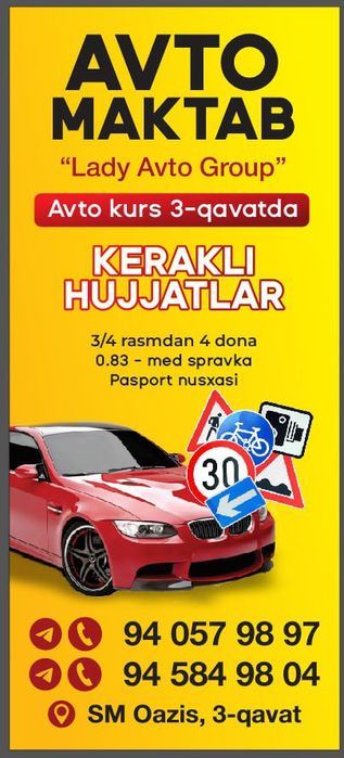 Online avtomaktab 1 mln so‘m express kurslar