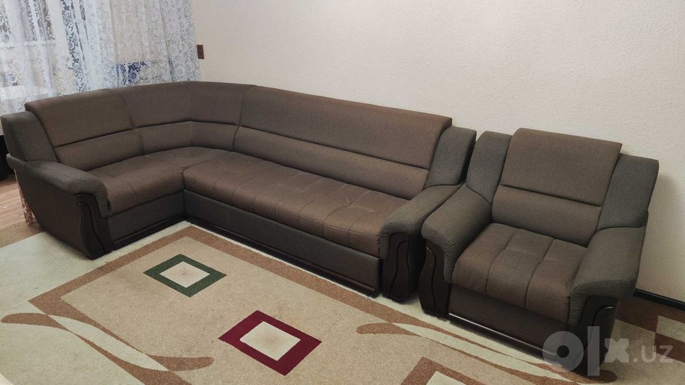 Продам диван БУ раскладной с креслом