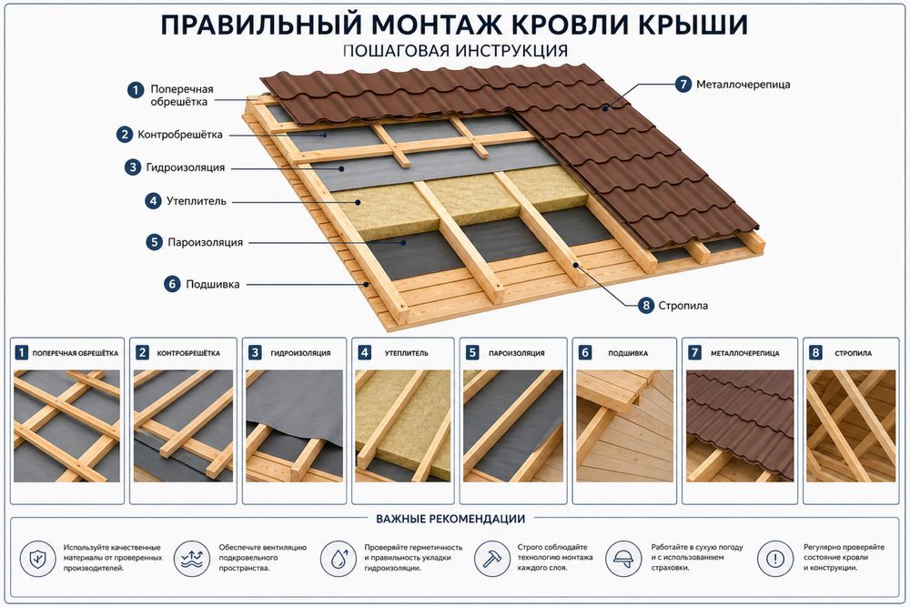 Ремонт/монтаж кровли