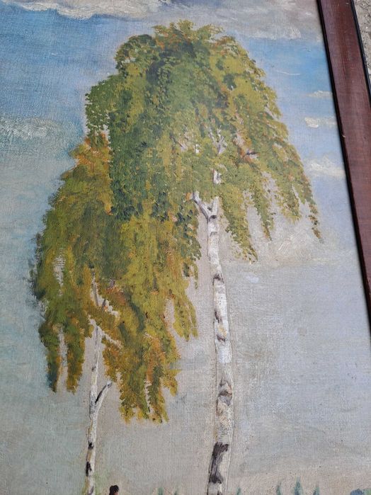 tablou vechi pictura pe pfl 62/74 cm, semnat Alfred Dunz