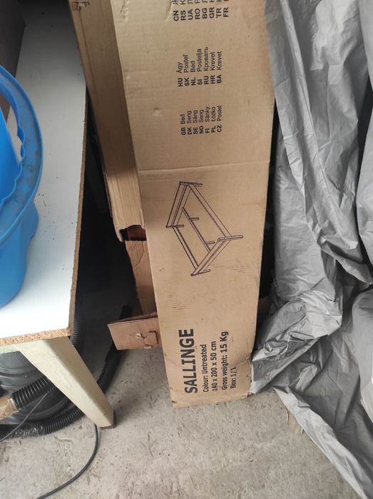 Cadru pat lemn natur 140x200