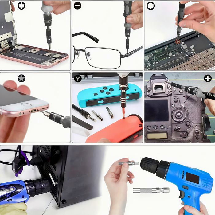 Set 115-în-1 Șurubelnițe Magnetice Kit Profesional