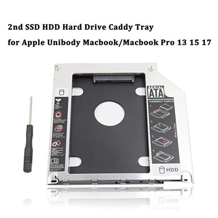 Adaptor caddy suport HDD / SSD unitate optica 9.5mm Apple Macbook Pro