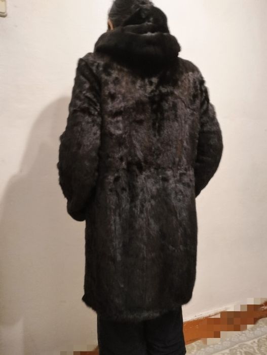Норка шуба коричневая