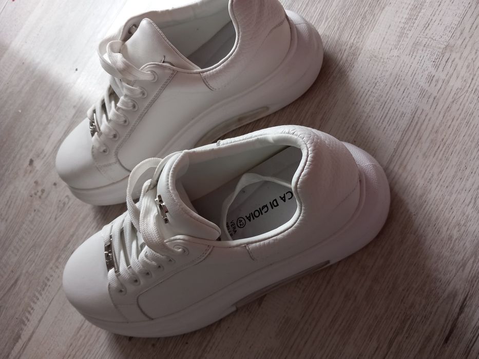 Sneakers bărbați ușori Luca di Gioia Albi