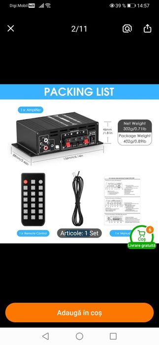 Mini amplificator + boxa Philips