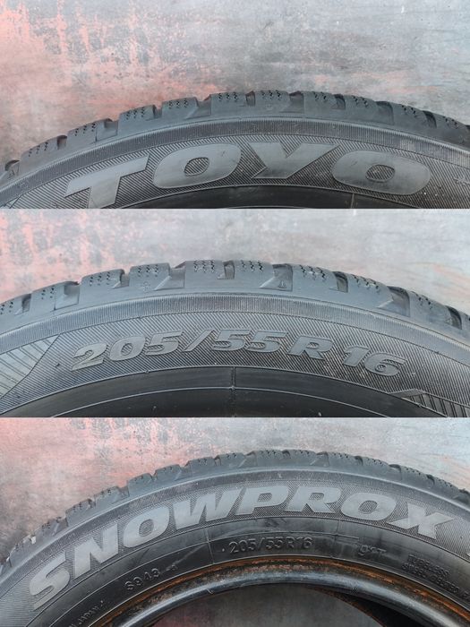 зимни гуми 205/55/16 Toyo Snowprox
6.6mm
Made in Japan
внос Австрия 
ц