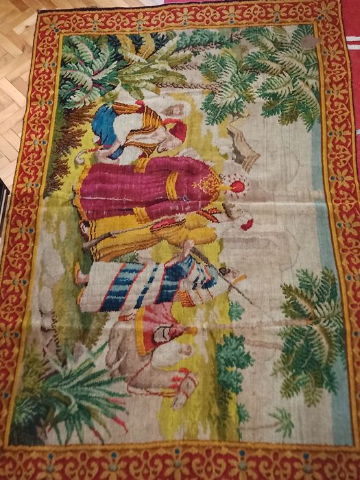 Килим,тъкан от вълна!Арабски мотиви,произведен в Анадола 1915-1920г.,