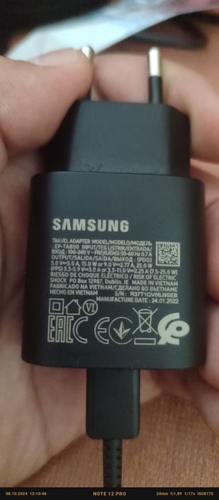 Оригинальное зарядное устройство Samsung ep-ta800