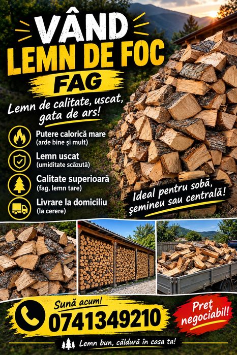 Vând lemne de fag