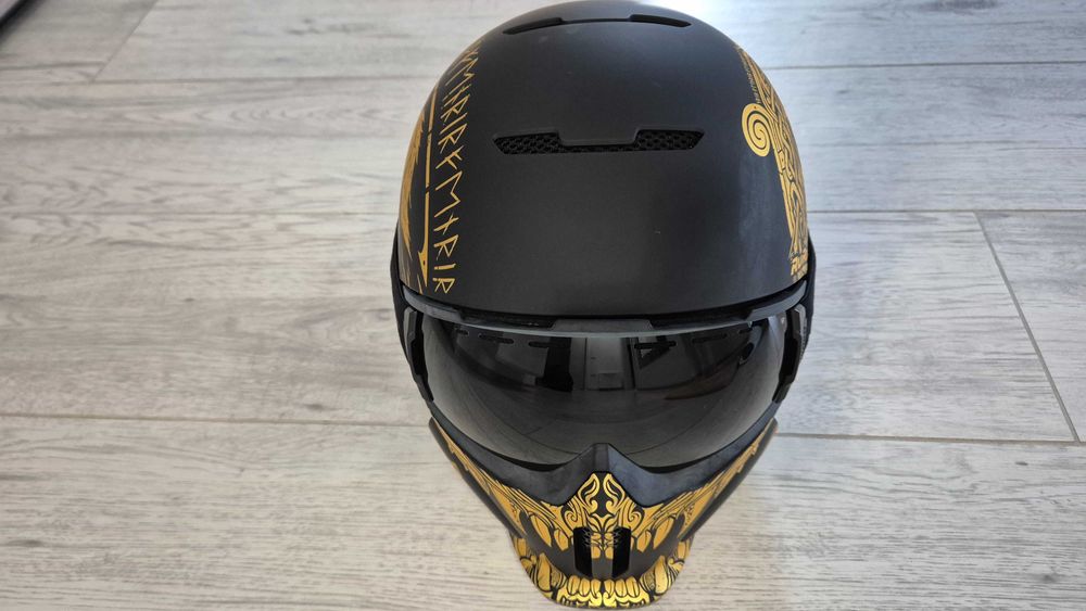 Cască Ruroc RG1-DX FENRIR 2024 YL/S + Sistem audio ShockPods