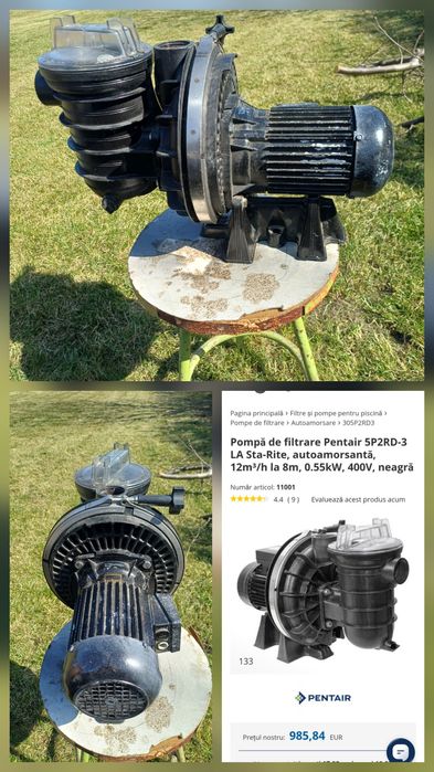 Pompe recirculare piscina debit mare
