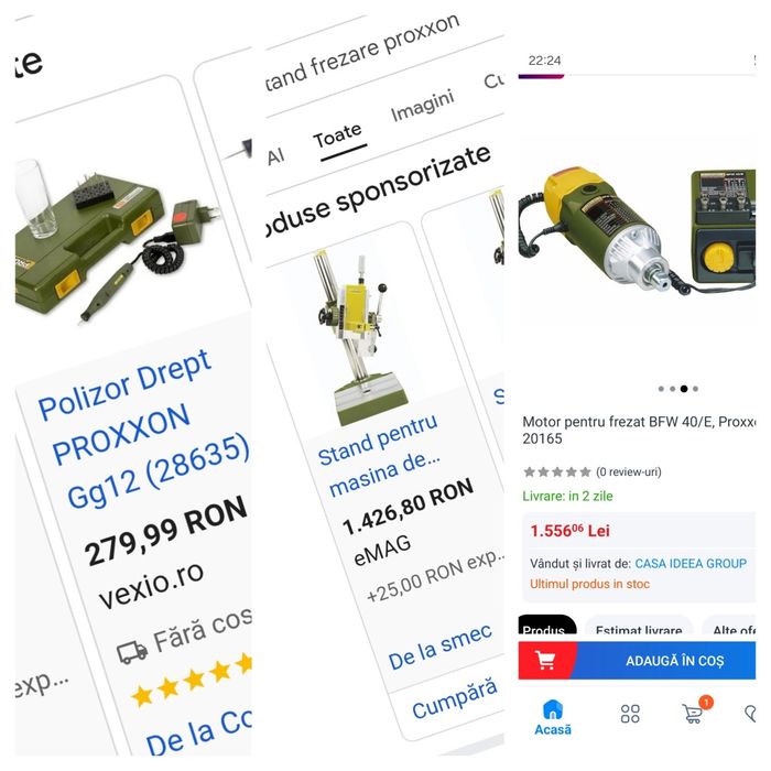 Set frezare Proxxon masină de frezat/stand găurire/suport frezare