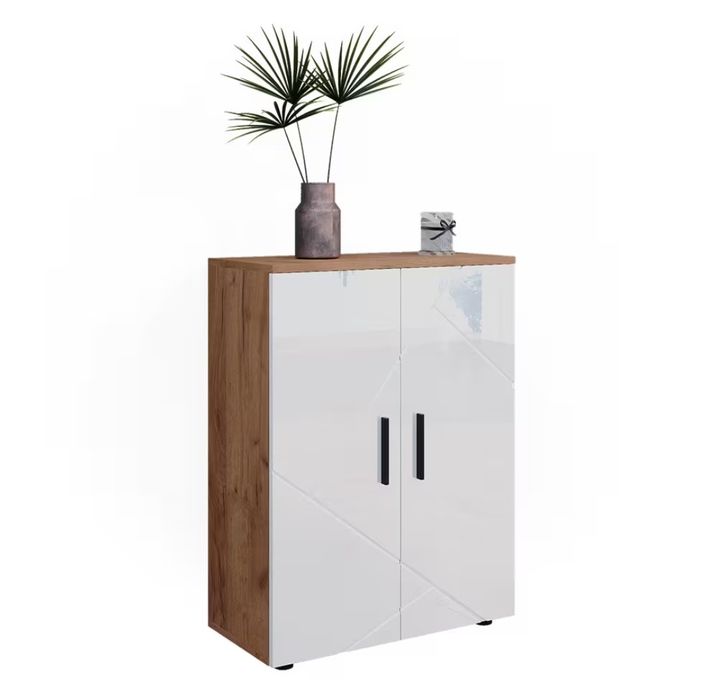 Скрин/шкаф бял гланц 5714