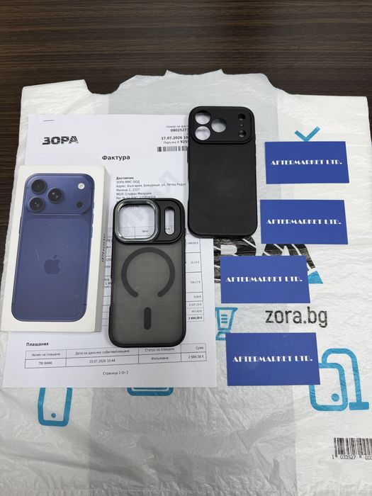 КАТО НОВ 1TB iPhone 17 Pro Гаранция Зора 2028 Blue | Син