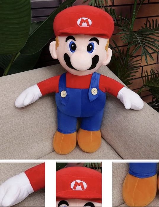 Голям плюшен Супер Марио и Луиджи, плюшена играчка Super Mario Luigi