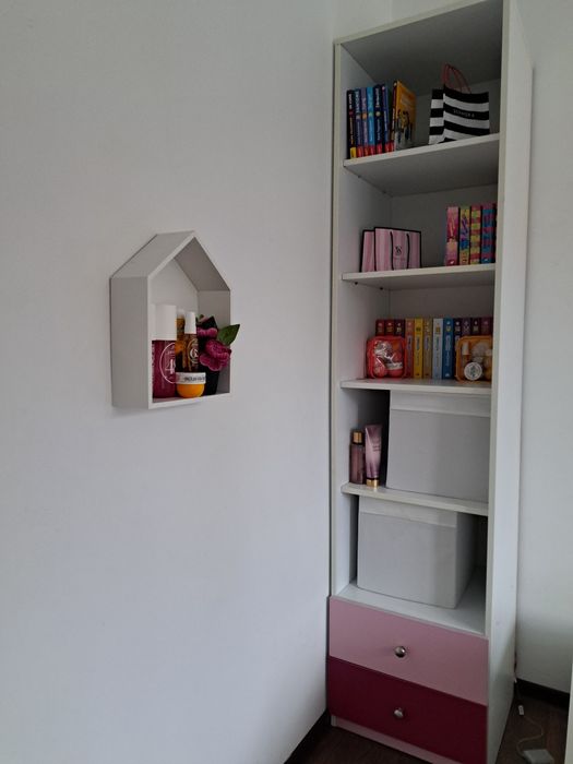 Bibliotecă din MDF cu 2 sertare – stare  bună