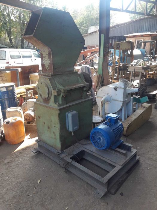 Дробилка пластик, корзины, крышки, канистры, резина, переработка ТБО