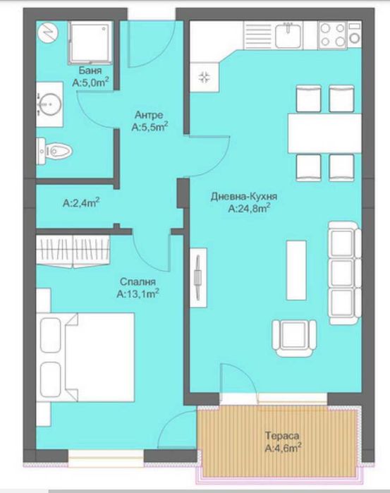Продава се Двустаен апартамент в Велинград - 72 кв.м за 485 €/кв.м - Снимка #4