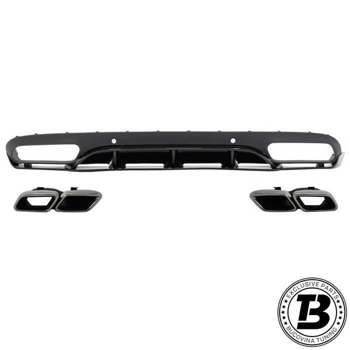Difuzor Bara Spate Cu Ornamente Evacuare compatibil cu Mercedes C Class C205 A205 C63 Design