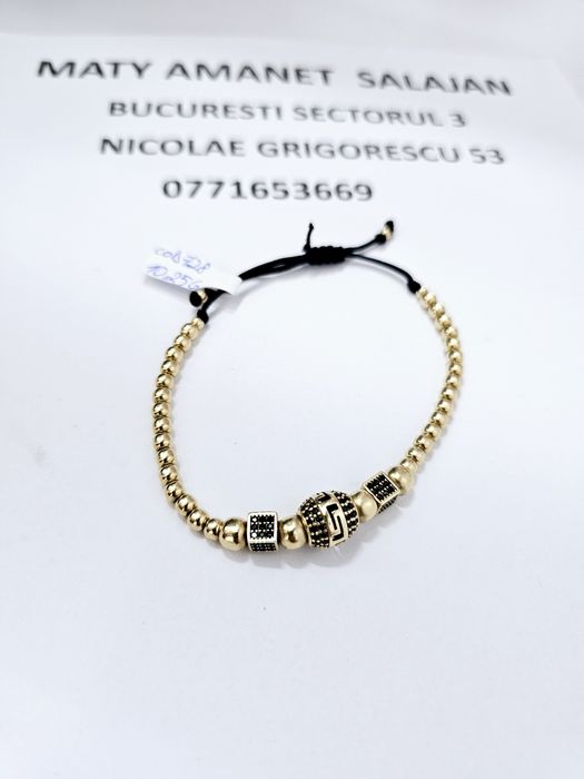 Vand bratara cu bile din aur 14 k 10.25 g cod 728