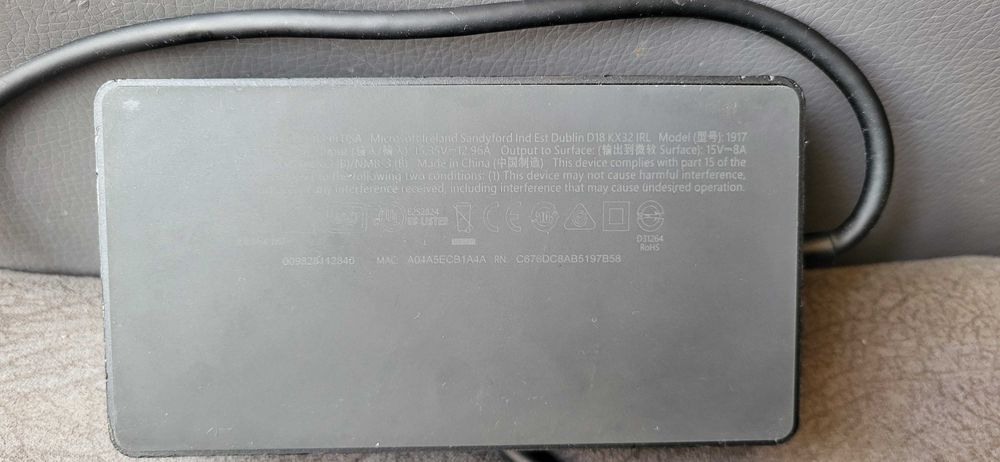 Docking Station Microsoft Surface 4K, Model 1917 fara alte accesori se vinde in timisoara trebuie testat