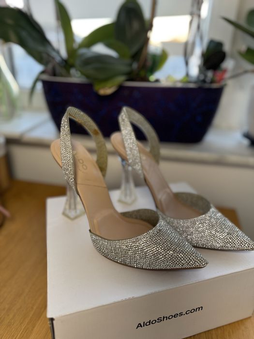 ALDO - Pantofi eleganti cu strassuri gri