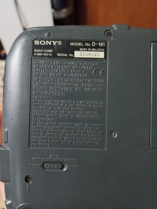Sony discman D181