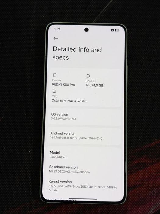 REDMI K80 PRO white 12.256gb
