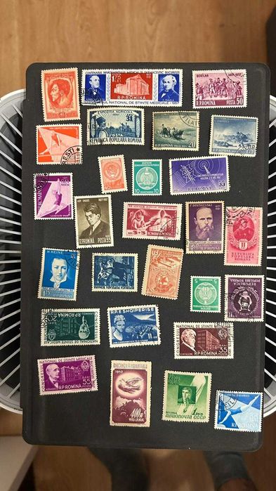 Lot 100 timbre vechi România RPR și tematice