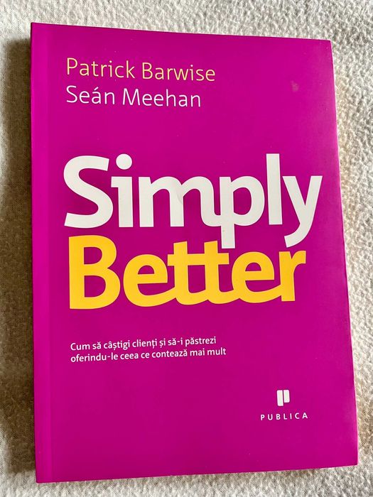 Carte ‘Simply Better’ publicitate/ marketing/ branding editura Publica