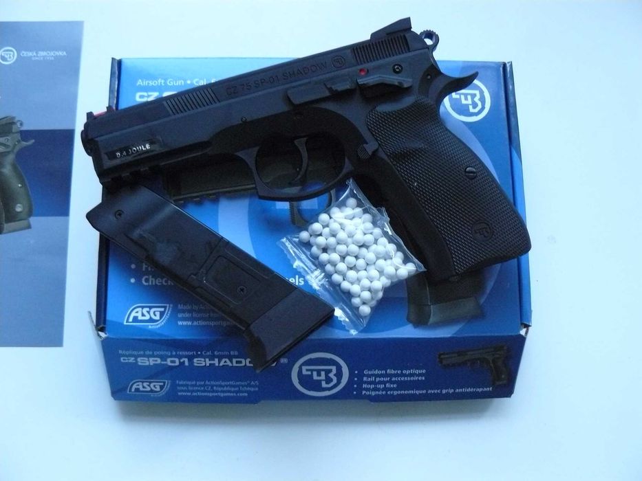 Pistol Airsoft CZ 75 SP-01 Shadow Arc/Spring,NOU,Produs Cu Licenta ASG