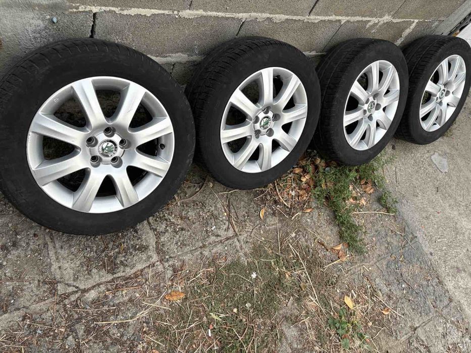 4бр. Алуминиеви джанти с гуми 195/55 R15 цола 5x100 Skoda Vw Seat Audi