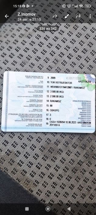 Mers refrijirator sotiladi -35-40 sovug beradi