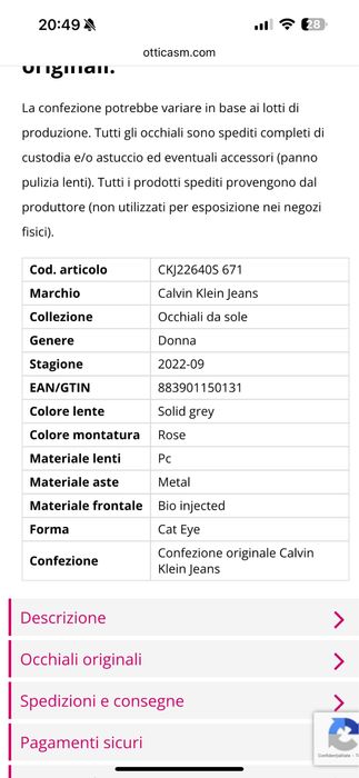 Ochelari calvin klein soare