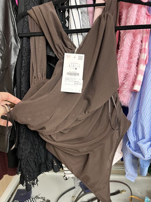 Кафяво боди Zara - ново - L