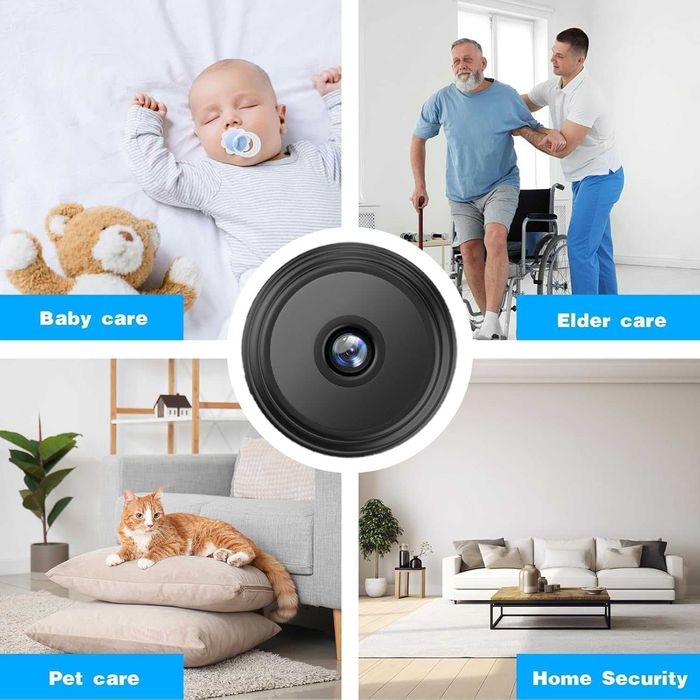 Camera spion WiFi mini Full HD detectie miscare magnet stocare card