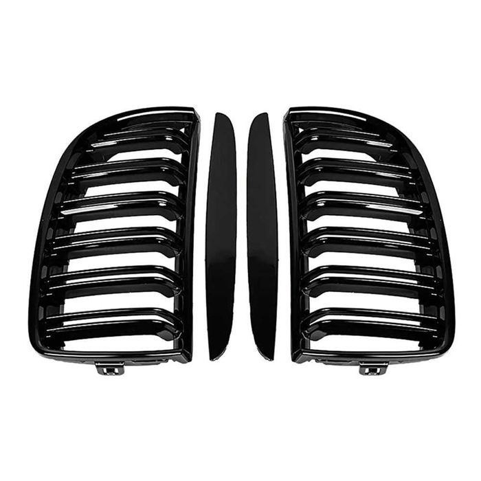 Set 2 grile duble M negru lucios BMW Seria 3 E90 E91 NFL 2005-2008