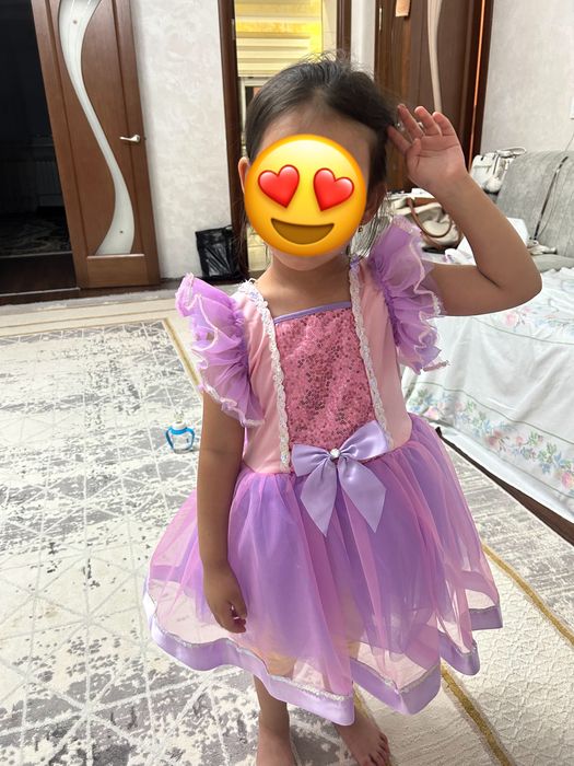 Детское фиолетовое платье