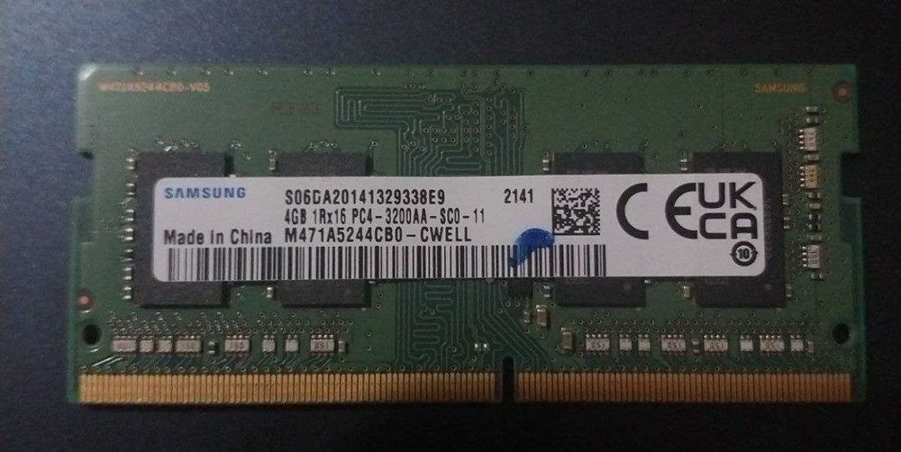 Operativ xotira (RAM) 4GB DDR4 3200MHz Samsung |  Noutbook uchun