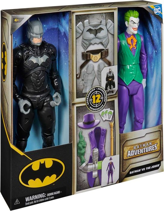 Комплект фигури Батман и Джокера DC Batman Приключенска битка 30 cm с аксесоари