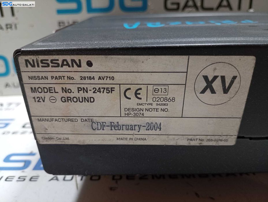CD Changer Magazie CD CD - uri Nissan Primera 2002 - 2007 Cod 28184-AV710 [M5306]