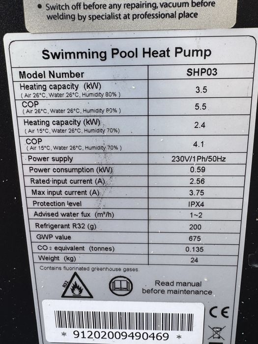 Pompă  de caldură pentru piscină,incalzitor piscină